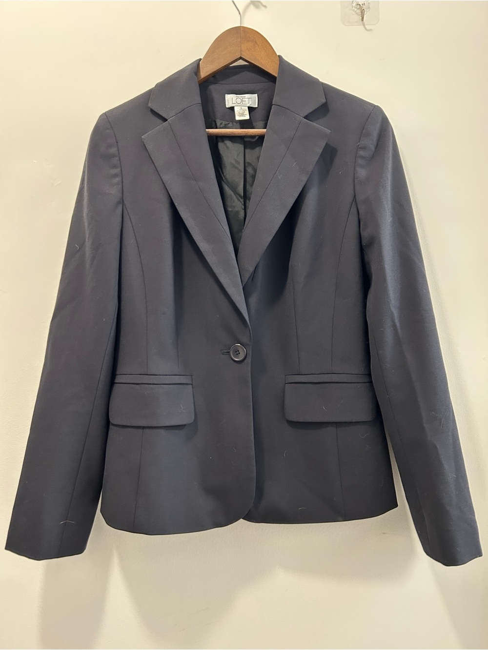 LOFT Women's Classic Navy Single-Button Blaze